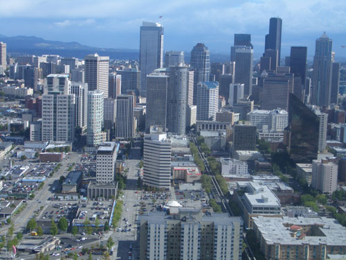 Blick über die Stadt Foto