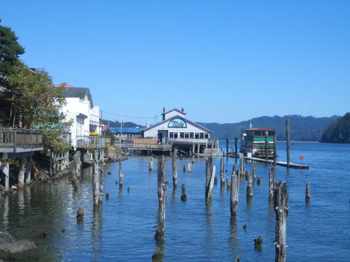 Hafen von Florence, OR Foto