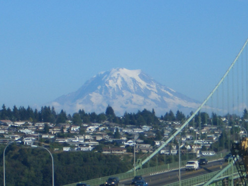 Blick auf Mt. Rainier Foto
