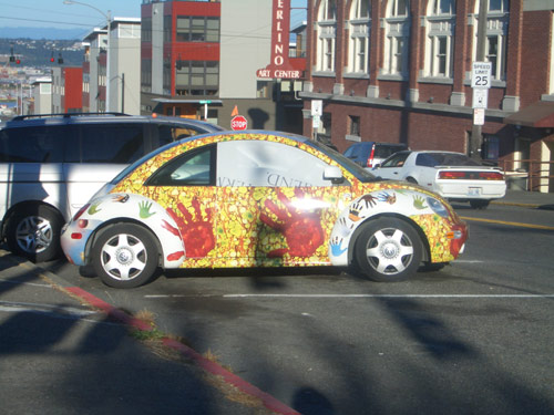 Bunter VW Käfer Foto