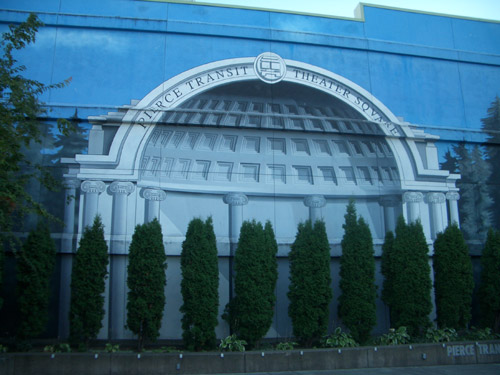 Bemalte Hausfassade Foto