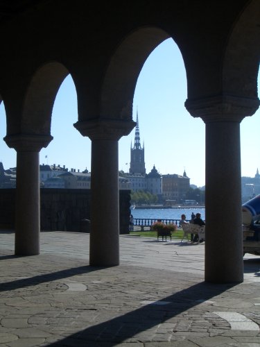 Blick vom Stadhuset auf Gamla Stan Foto